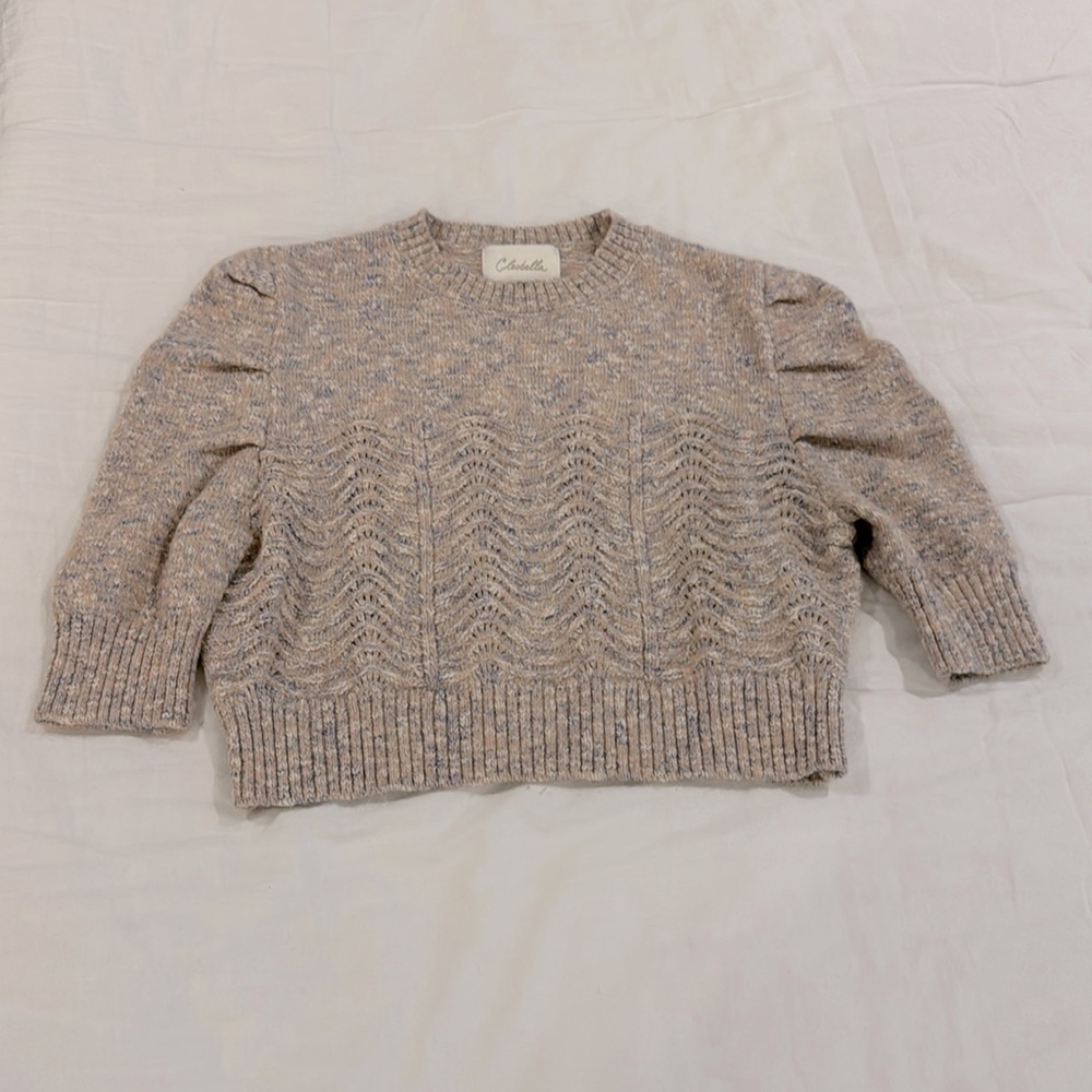 Light Pink, Short Sleeve Cleobella Ava Sweater